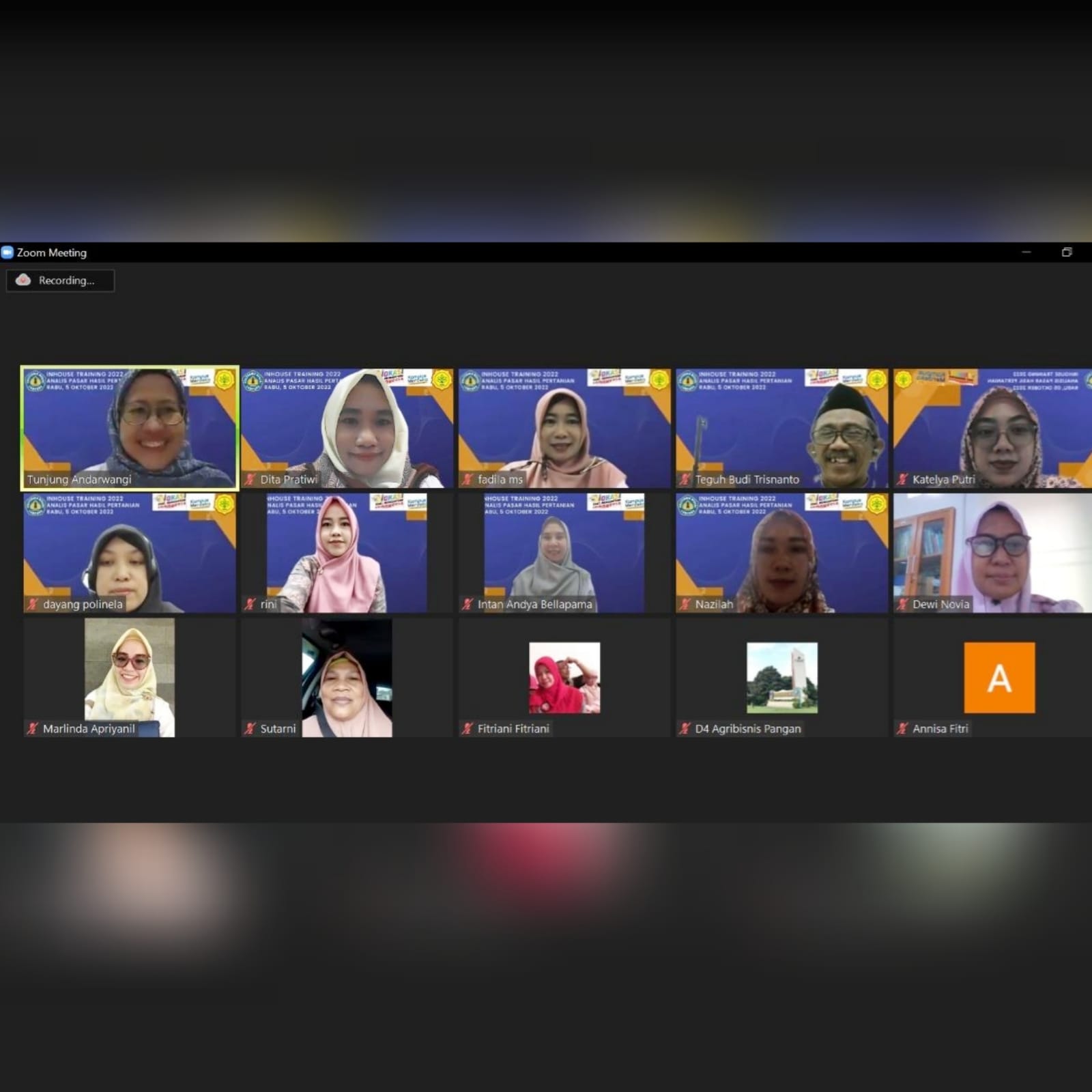 Inhouse Training Analis Pasar Hasil Pertanian PS Agribisnis Pangan