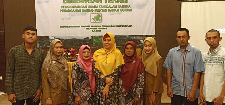 Dr. Fitriani, Dosen PS Agribisnis Pangan, Menjadi Narasumber dalam Bimbingan Teknis yang Diselenggarakan oleh Dinas Ketahanan Pangan, Tanaman Pangan, dan Hortikultura Provinsi Lampung