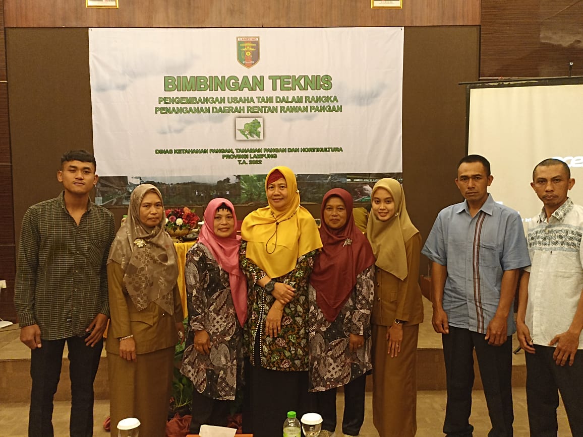 Dr. Fitriani, Dosen PS Agribisnis Pangan, Menjadi Narasumber dalam Bimbingan Teknis yang Diselenggarakan oleh Dinas Ketahanan Pangan, Tanaman Pangan, dan Hortikultura Provinsi Lampung