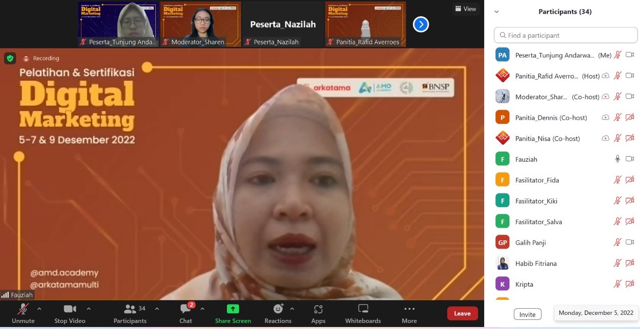 Day-1 Sertifikasi Kompetensi Digital Marketing Agribisnis Pangan