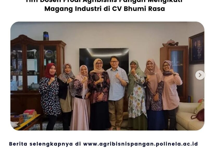 Tim Dosen PS. Agribisnis Pangan Mengikuti Kegiatan Magang Industri di CV Bhumi Rasa
