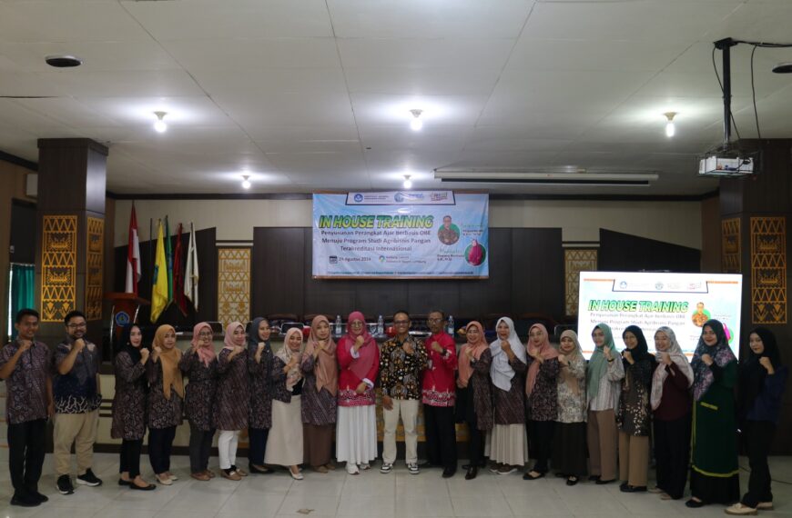 Inhouse Training Penyusunan Perangkat Ajar Berbasis OBE Menuju Program Studi Agribisnis Pangan Terakreditasi Internasional