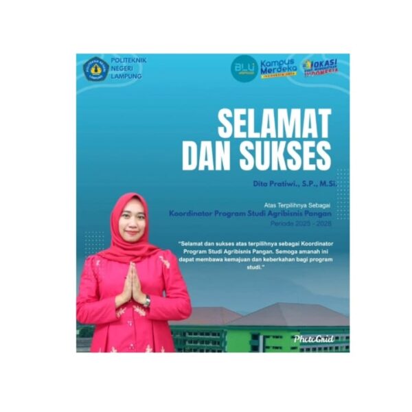 Serah Terima Jabatan Koordinator Program Studi Agribisnis Pangan Polinela