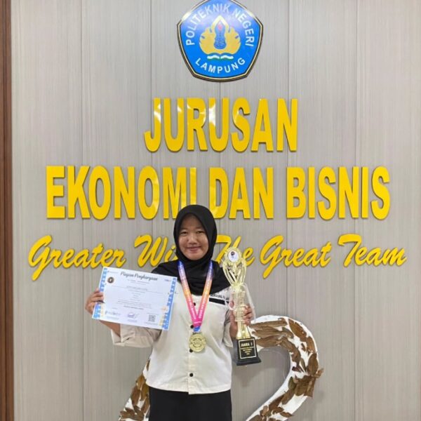Mahasiswa Agribisnis Pangan Politeknik Negeri Lampung Raih Juara 1 Kompetisi Sains Nasional Hari Pendidikan Nasional 2026 Bidang Ekonomi